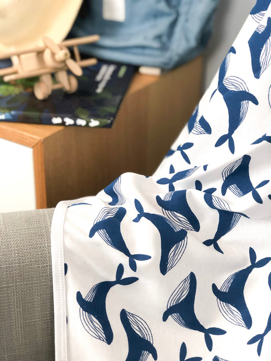 Whale Baby Blanket Kit & Cradle
