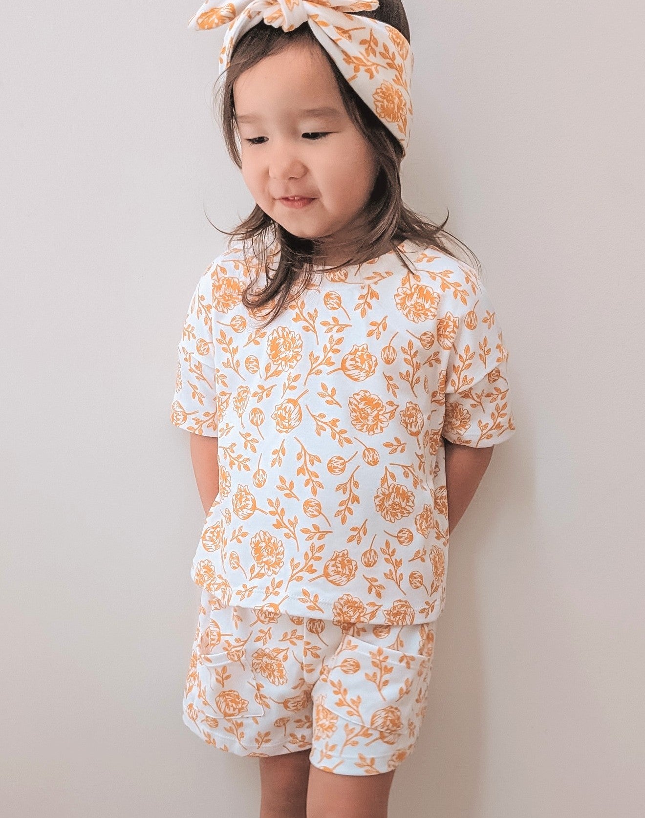Tee & Shorts Set - Golden Peony