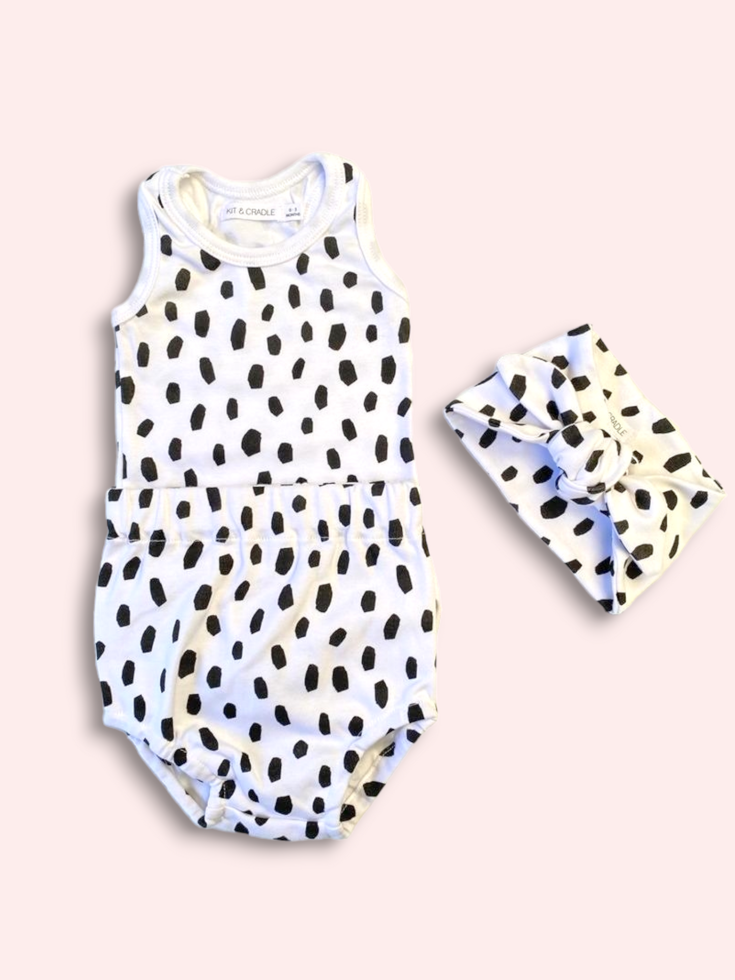 Singlet & Bloomers Set - Black Cheetah