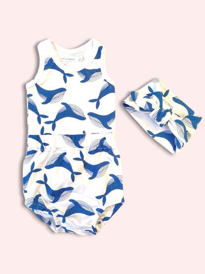 Singlet & Bloomers Set - Whale
