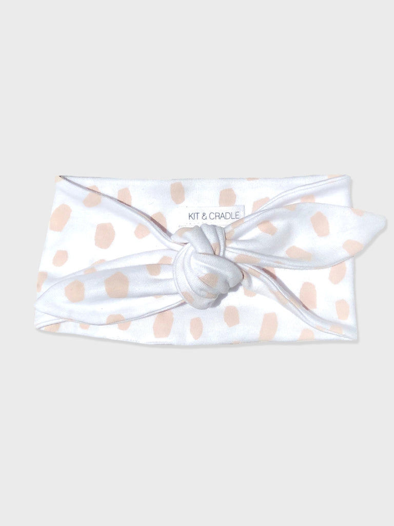 Pink Dalmatian Baby Knot Headband Kit & Cradle