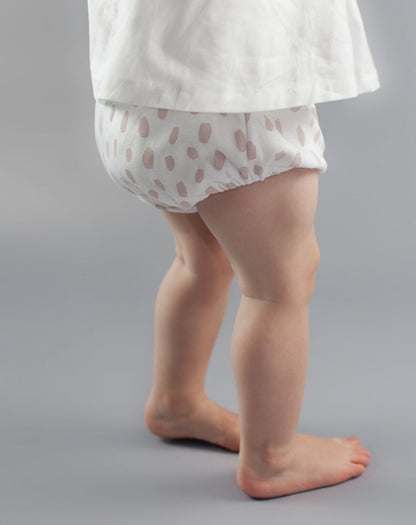 Pink Dalmatian Baby Bloomers Kit & Cradle