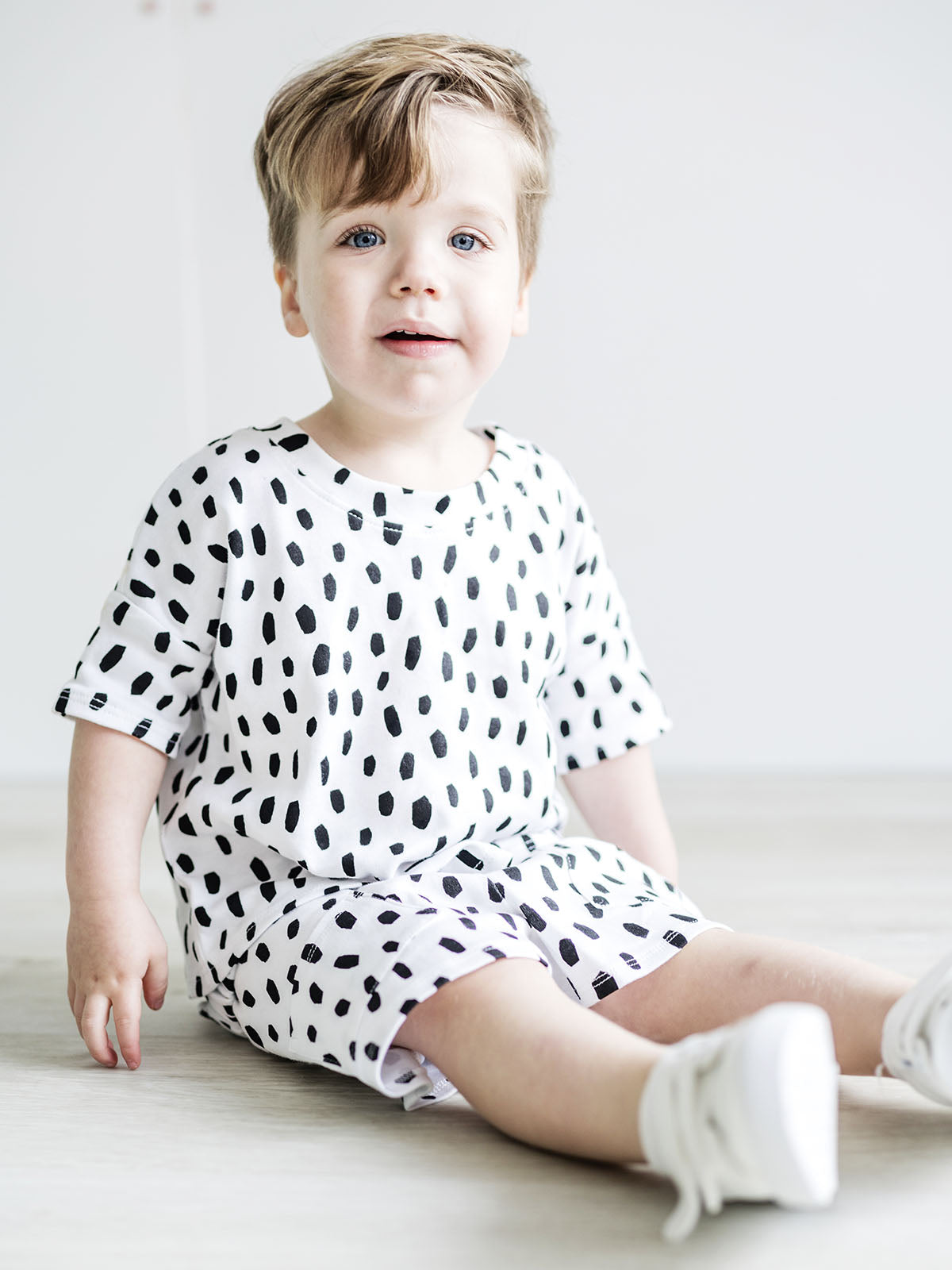 Tee & Shorts Set - Black Cheetah