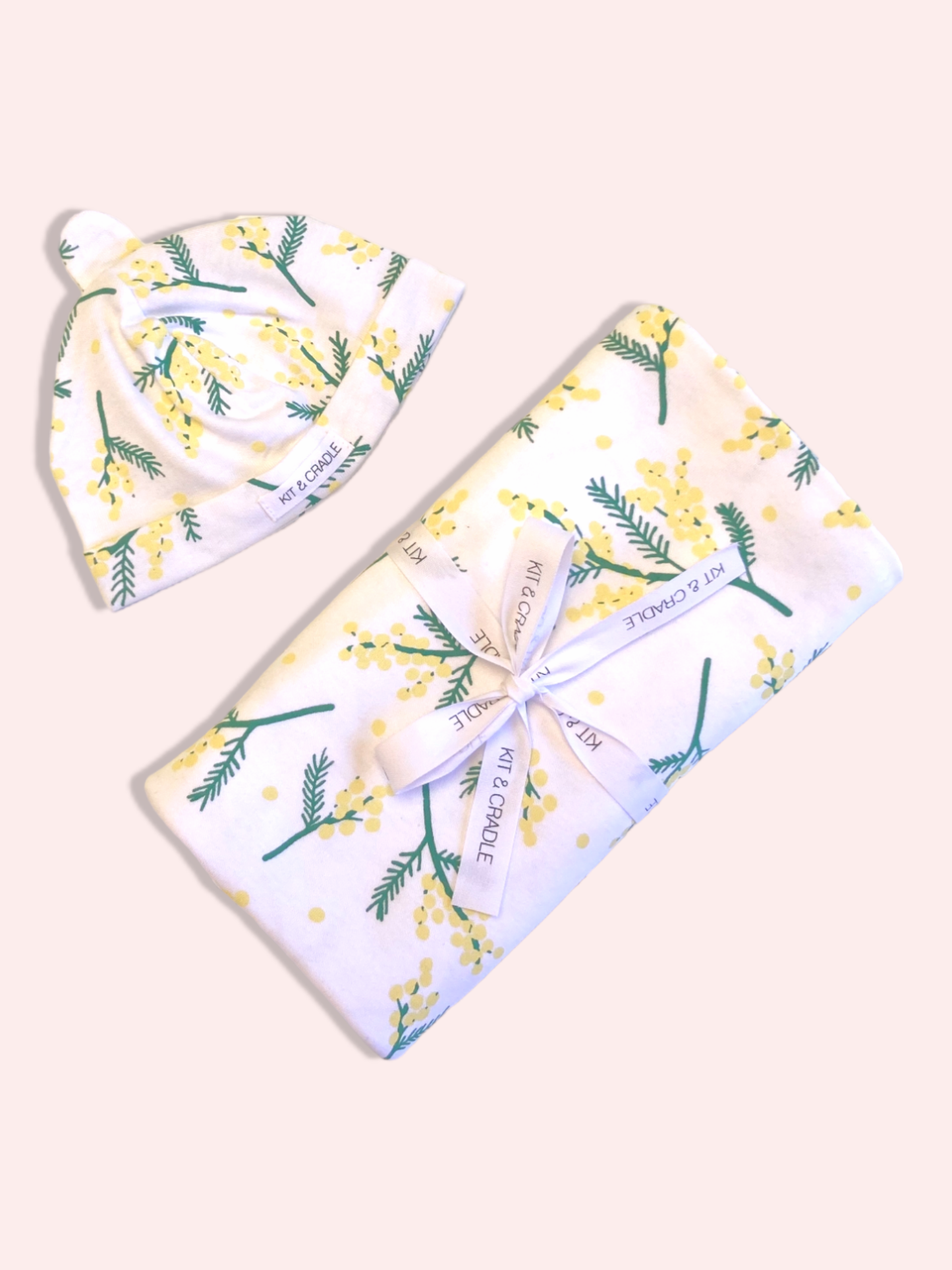 Wattle print baby blanket