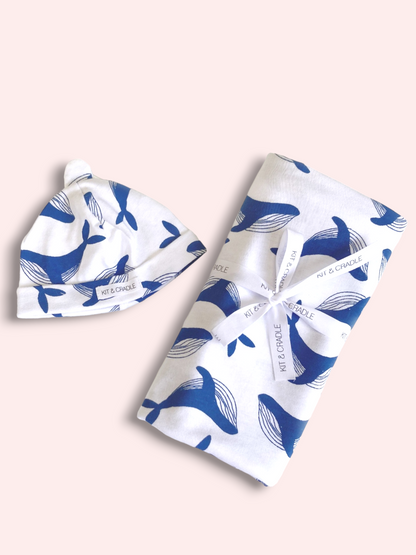 New Arrival Set with Beanie - Whale