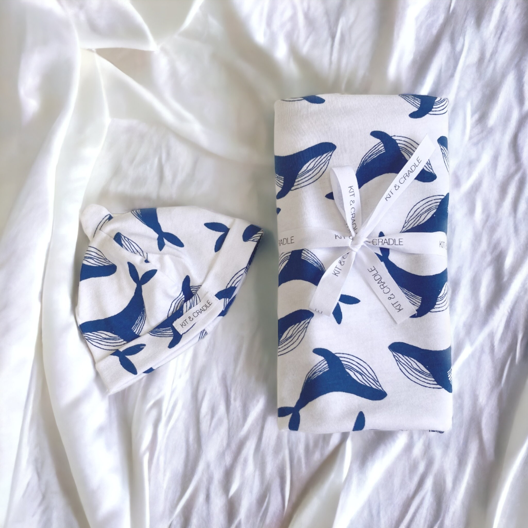 New Arrival Set with Beanie - Whale