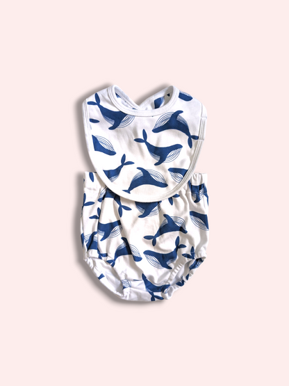 Bib & Bloomers Set - Whale