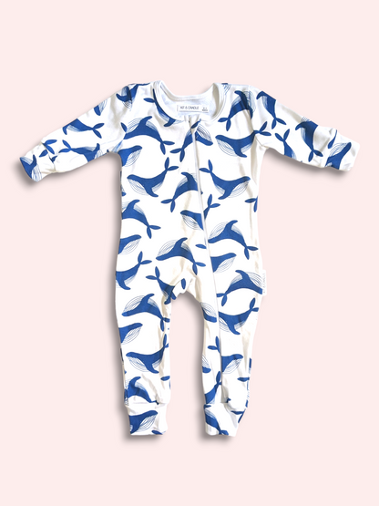 Organic Full Bodysuit - Whale