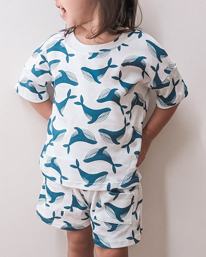 Tee & Shorts Set - Whale