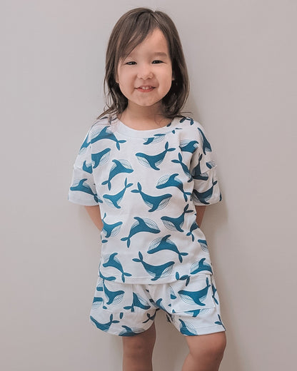 Tee & Shorts Set - Whale