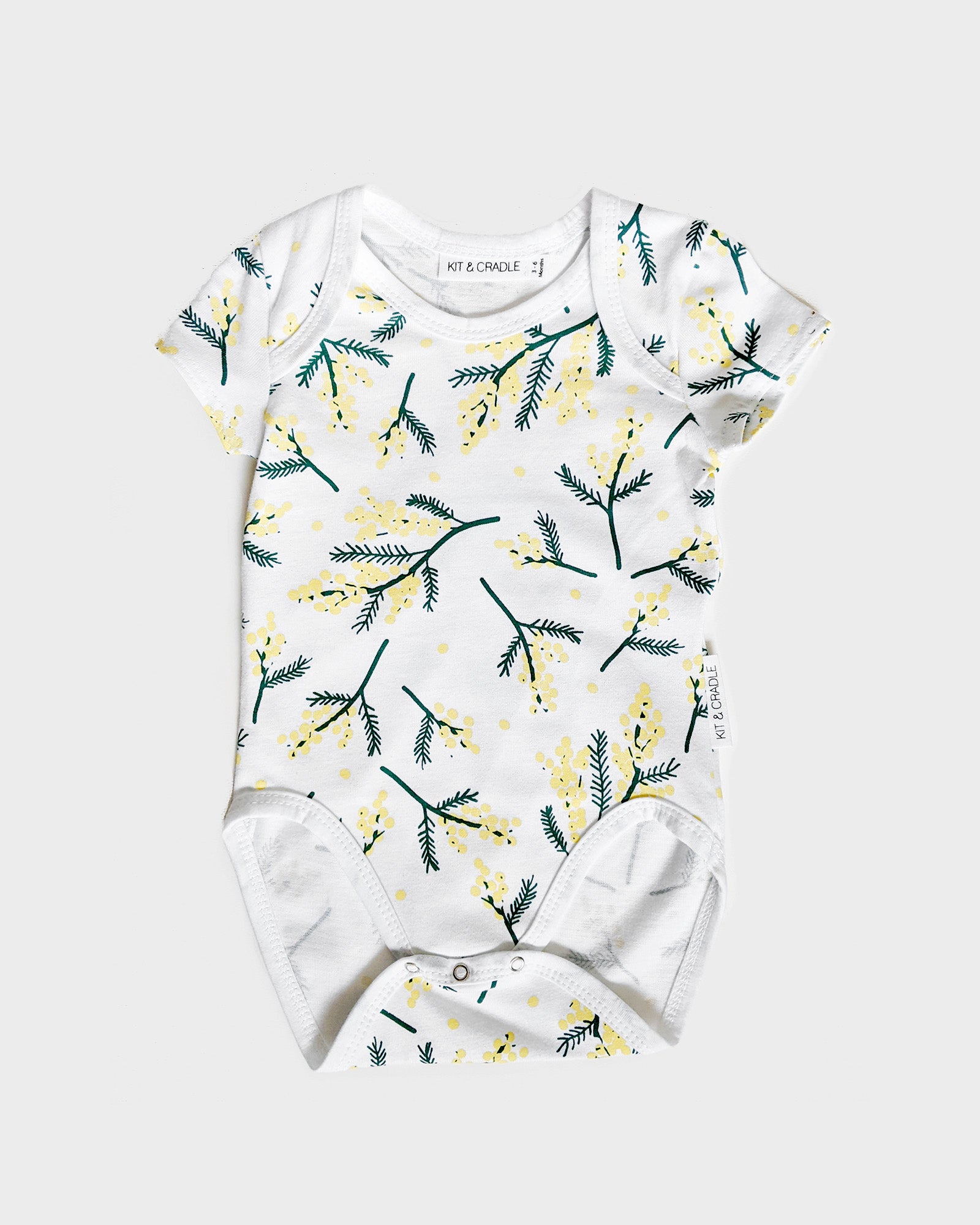 wattle print onesie